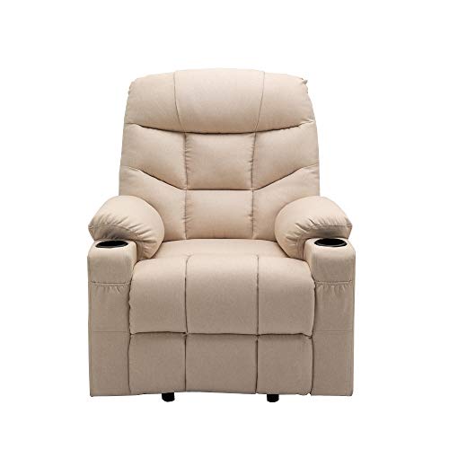 Homegear Fabric Power Lift Electric Recliner Chair With Massage And Vibration, Taupe #TOP2