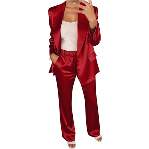 Traje de negocios para mujer tallas grandes con blazer y pantalón