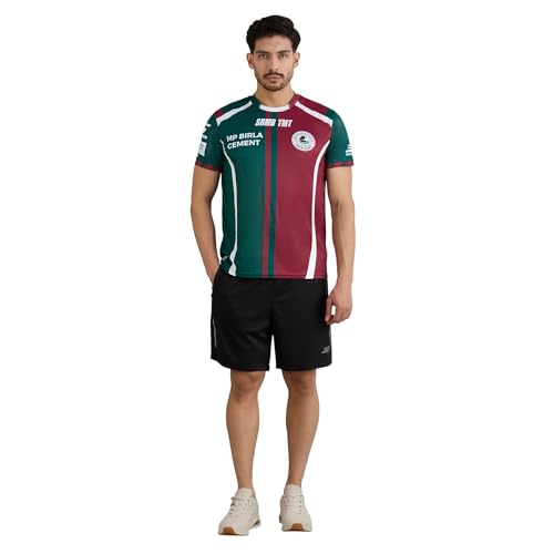 Image of Skechers Men MOHUN Bagan Home Replica Maroon Green Jersey