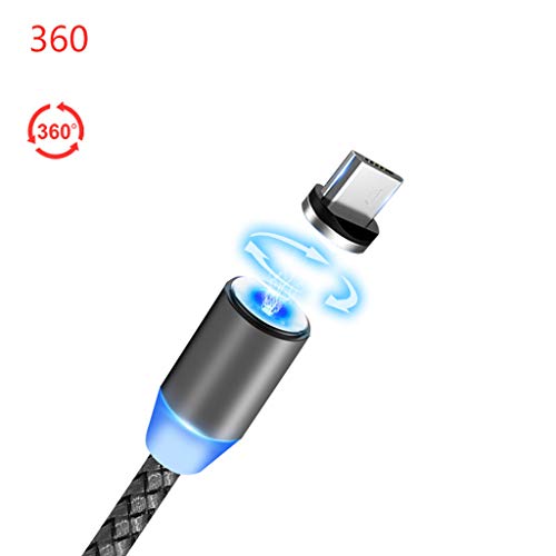 Goodqueen Cabo carregador magnético USB multifuncional, acendedor de cigarro, carregamento rápido pa