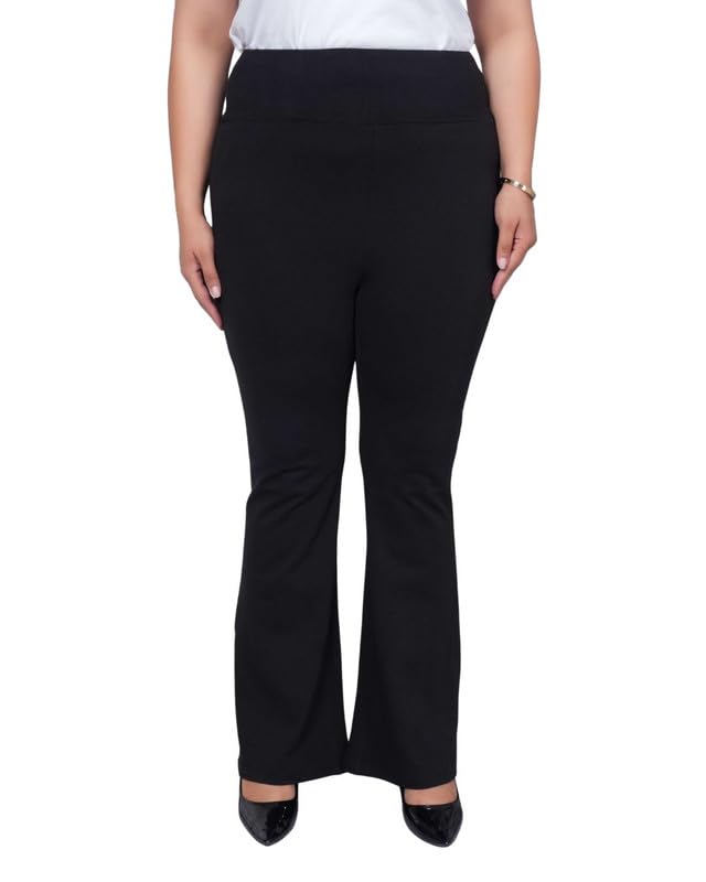 Cotton Lycra Flare Leggings for Women | Solid Relaxed Fit High Waist Flared Legging Pants | High Rise Stretchable Regular Bootcut Flare Leggings | Flared Pants for Women