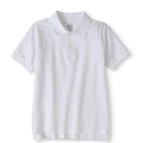 Wonder Nation School Uniform White Short Sleeve Jersey Polo Shirt (Medium 8)