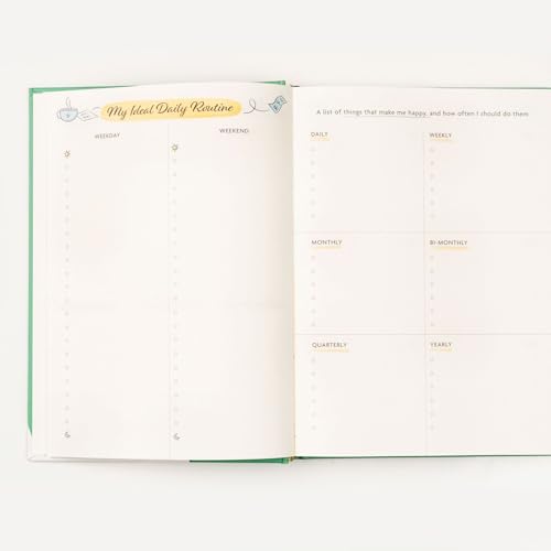 Image of All I Need is A Plan Undated 365 days Planner for Men & Women | 2026 Goal + Habit Tracker | Free Stickers & Magnetic Bookmark | Green
