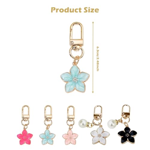 Image of Keychains Aesthetic, Cute Butterfly Bag Charms for Handbags, Alloy Metal Key Chain Set, Colorful Accessories for Women, Girls, Trendy Bag Charm for Car Keys