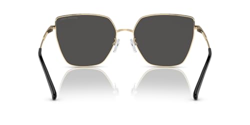 Michael Kors MK1143D Fuji Sunglasses, Light Gold/Dark Grey Solid, 61 mm4