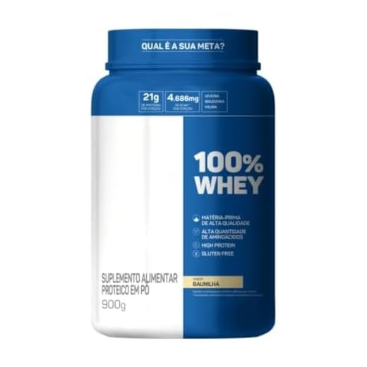 100% Whey Protein Max Titanium | High Protein | Auxilio na Formação de Músculos | Alta Quantidade de Aminoácidos (Baunilha, 900g)