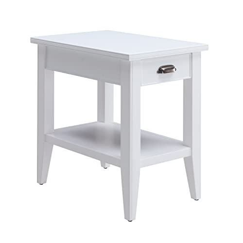 Image of Leick Home Laurent End Table, 16 inch, White
