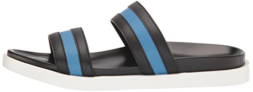 Stacy Adams Men's Metro Double Strap Slide Sandal Flat, Black/Blue, 10 #TOP7