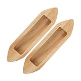 WEKAMOS 2 Stück Teiliges Holzboot Modell Naturbelassenes Bemalbares Kanu für DIY Dekoration...