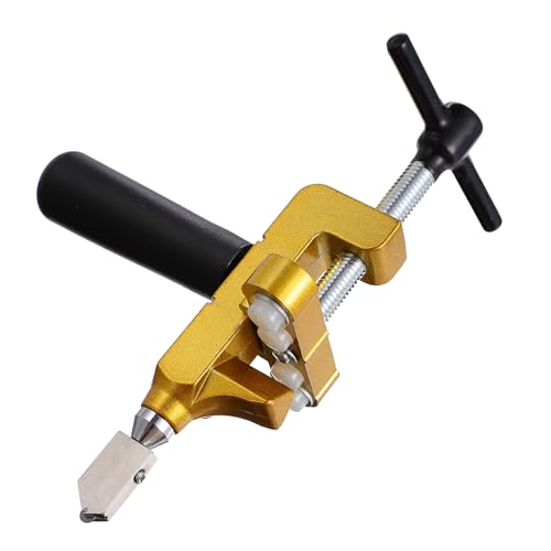 Sewroro 1 Set Cutting Knife Hand Tools Tile Tools Tile Cutter Hand Tool Scribing Tools Mosaic Cutting Tools Mirror Cutting Tools Manual Tile Cutter Mirror Cutter Glass Cutter Golden Alloy