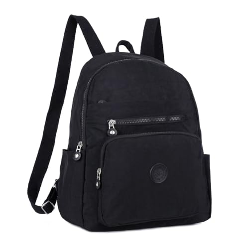 Mochila Feminina Tactel Tablet Escolar Resistente Media de Costas Escola Preta (Preta)