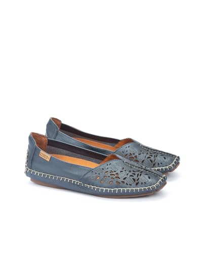 Image of PIKOLINOS Jerez 578-4976 Women's Slip-On Moccasins - Premium Calfskin Leather - Removable Cushioned Insole, Flexible Sole, Lightweight Everyday Comfort