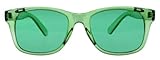 Green Color Therapy Glasses, Classic Style, Poker Sunglasses