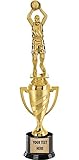 Crown Awards Basketball Trophy, 13" Gold Cup Basketball Trophies with Engraving Included, 1 Pack Prime