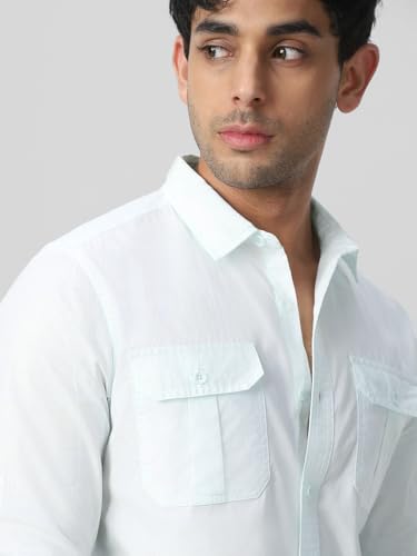 Image of Urbano Fashion Men's Cotton Full Sleeve Regular Fit Casual Solid Shirt