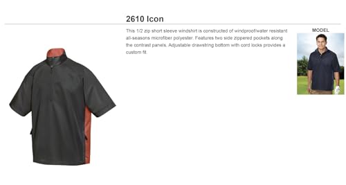 AFC Men's Windproof Water Resistant WindShirt 1/2 Zip Short Sleeve Shirt Jacket2