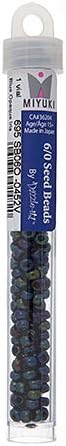 Miyuki Seed Bead 6/0 APX.22g - Blue Opaque Iris Japanese Glass Seed Beads