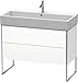 Duravit XSquare Floor Standing Vanity Unit XS447609090 Flannel Gray Satin Matt, XSquare Vanity Unit,2 p.-o.Comp.fs 731x984x460mm, Flannel Grey SaM