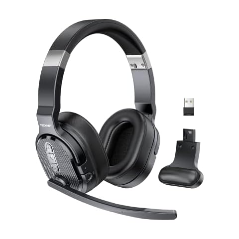 TECKNET Bluetooth Headset with Microphone Cover