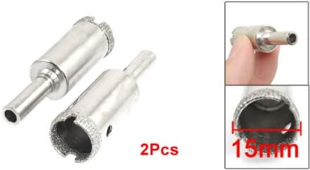 Sourcingmap 2pcs 15mm Diamond Tipped Drill Bit Hole Saw Cutter for Glass Tile Marble Fiberglass Ceramic Stone Bottles Pots - Image 3