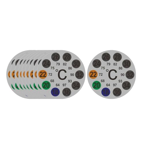 IEUDNS 10x Aquarium Thermometer Stickers Round Accurate Stick on Thermometer