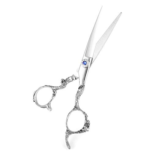 Forbici parrucchiere,taglio professionale,taglio assottigliamento dei capelli in acciaio inossidabile 6,9 pollici adatti famiglie/parrucchiere professionale(Cesoie piatte d'argento)