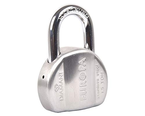 Sponsored Ad - L358 Europa Stainless Steel Diamant Padlock with 11 Pin Dimple Key, DLSB Technology, Modern Styling (Bump and D Shape), 58 mm Blister Pack, 9.5 mm Hard Shackle and 3 Dimple Keys