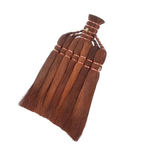 ULTECHNOVO Heavy Duty Coconut Fiber Broom Head Replacement Handmade Palm Fiber Besom for Outdoor Sweeping Sturdy Vintage Style Patio Brush Compatible with Various Handles