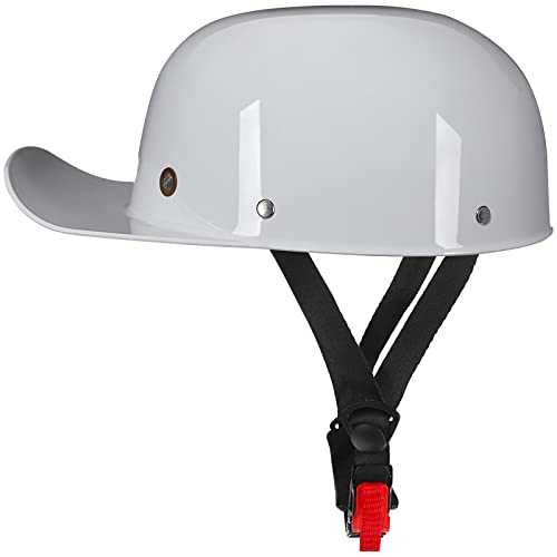 Yesmotor Baseball Style Cap Retro Motorcycle Helmet Unisex-Adult - Dot Approved (Gray, L) #TOP1