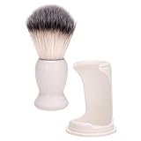Toyvian Rasierpinsel Satz für Herren mit Bartbürste und Stabilem Halter Großer Weißer Rasierpinsel aus Echtem Haar Bartpflege Satz für Sanfte Massage und Sichere Aufbewahrung