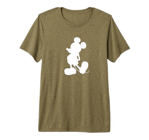 Mickey Mouse Silhouette Premium T-shirt haut de gamme en coton peigné