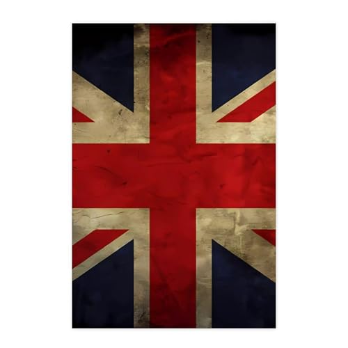 Poster mural vintage drapeau britannique déco mur TV chambre et salon