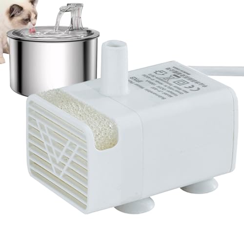 Bomba de fuente de agua para gatos, bomba de agua para mascotas, motor sumergible ultra silencioso, circulación eficiente del agua, ideal para fuentes de de interior y exterior, 24.68 pulgadas