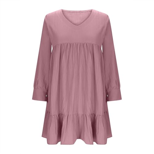 Robe décontractée fluide rose XL pour masquer les complexes