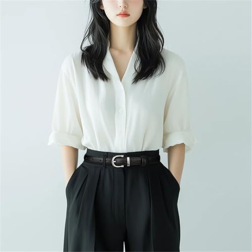 Women's Versatile Elegant Pin Buckle Belts Fashion Classic Thin Belt Business Accessory4