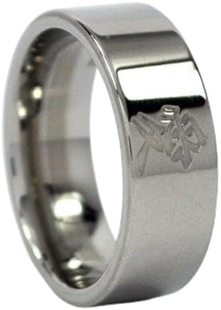 New Kanji Titanium Ring "Love" Bands, Kanji Rings, Free Sizing