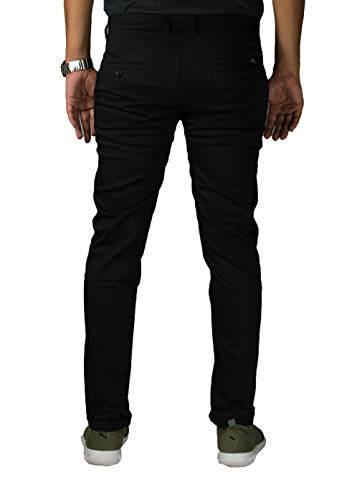Image of 0-DEGREE Men's Regular Fit Cotton Trouser (0DCotPantRaidParent Beige, Black 32)