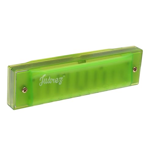 Image of Juarez JJ10GR Harmonica, 10-Hole Diatonic in C Key, GREEN