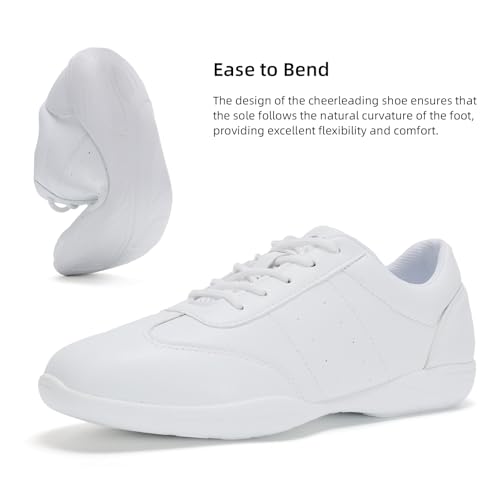 Cheer Shoes White Cheerleading Shoes Lightweight Comfortable Dance Athletic Training Tennis Competition Cheerleader Sneakers4