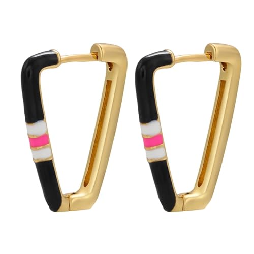 Boucles d'oreilles Triangle géométriques petit cerceau design fin