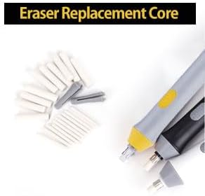 Miniatura 5 de Borradores eléctricos, borrador que funciona con pilas, bolígrafo de plástico portátil automático, borrador eléctrico con 22 recambios adicionales