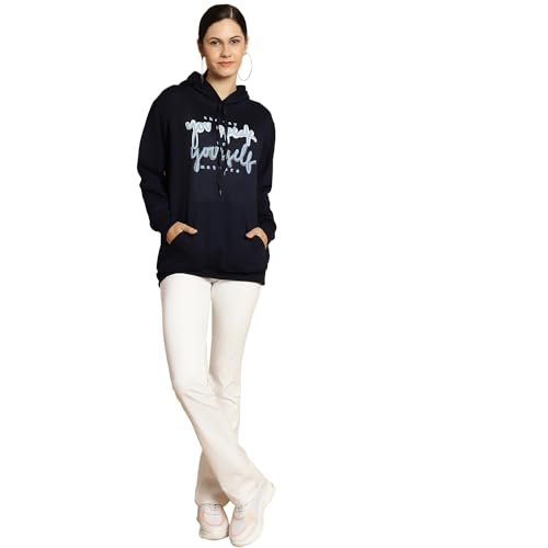 Image of Mack Jonney Printed Hooded Cotton Fleece Sweatshirt for Women-MACK32482