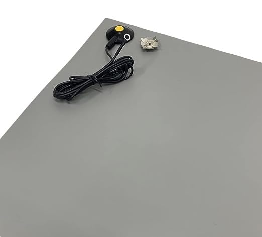 ESD Dissipative Mat Kit - Foam Mat - Three Layer Vinyl [with a Grounding Cable] (2.5ft x 5ft, Gray)