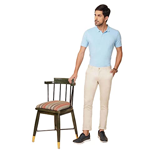 Image of blackberrys Solid Cotton Stretch Super Slim Fit Mens Trousers (S22975N1IS22FMN-P)