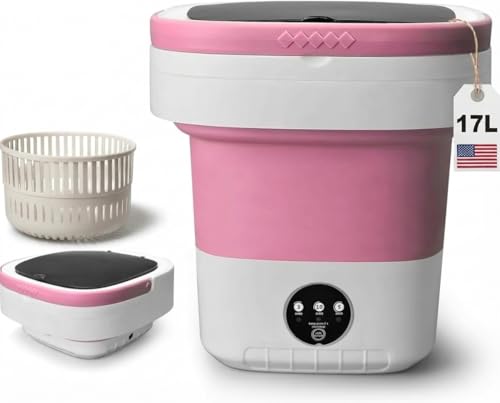 Portable Washing Machine, 17L / 4 Gal, Foldable Washing Machine,