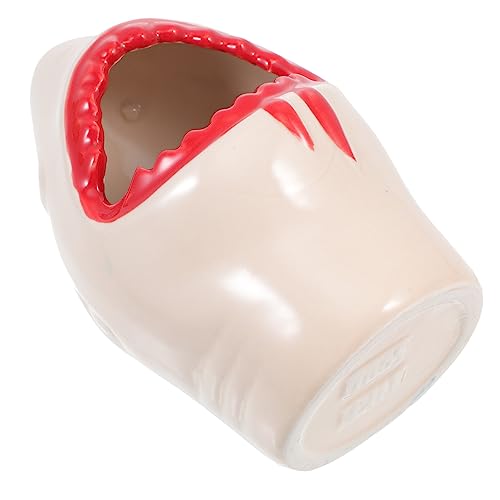 TIDTALEO Copa De Cóctel Creativa Forma De Tiburón, Taza De Cerámica Para Hogar y Bar, Capacidad Estándar, Aislamiento Térmico, Diseño Artístico, Uso Doméstico y Restaurante
