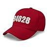 Zip Code 94028 Hat Portola Valley California CA Dad Cap Embroidered Dad Hat Baseball Cap with Adjustable Buckle Strap Cranberry #2