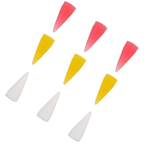 SEWACC Ensemble de 9 Embouts de Stylo à Manucure en Silicone, Têtes de Remplacement pour Nail Art, 3 Couleurs, Outil Précis pour Pose de Strass et Cire, Accessoires Manucure
