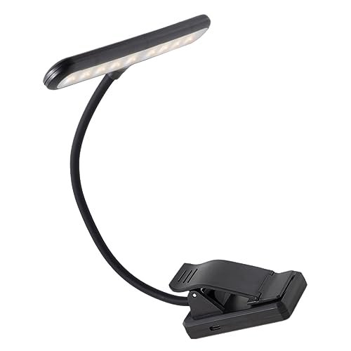 Mikinona Rechargeable Piano Light 27 Led Clips Dimmable Music Score Lamp for Upright Room Light