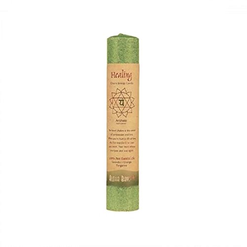 Aloha Bay Chakra Pillar Candle, 8-Inch, Green #TOP12